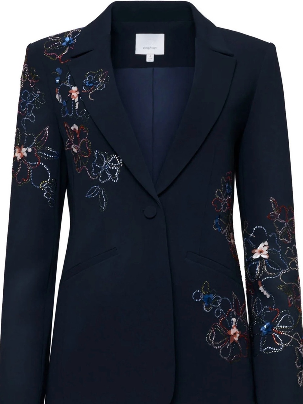 Cinq a Sept Blooming Linework Karlie Blazer